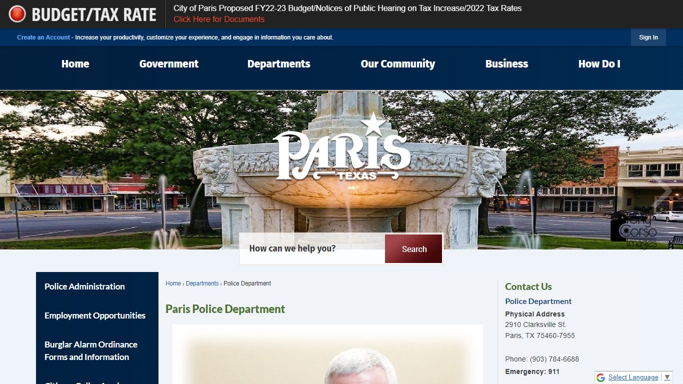 Paris Police Department | Paris - Paris, Texas